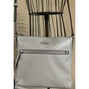 Kate Spade New York Jackson Too Zip Grey Crossbody Handbag Purse